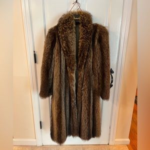 Real Raccoon Vintage Coat